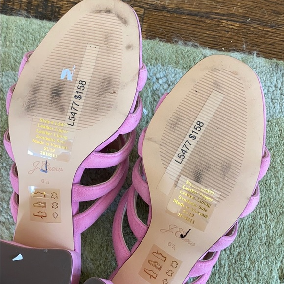 Jcrew strappy penny slides suede pink l5477 - Picture 3 of 3